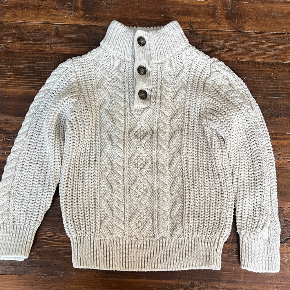 GAP Kids Cream Cable Knit Sweater